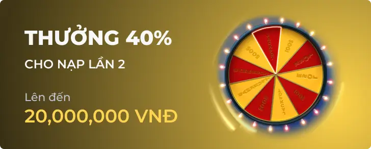 Ưu đãi đặc biệt thưởng 40% tại 99ok